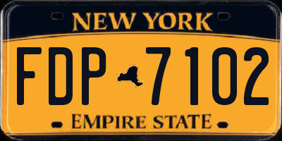 NY license plate FDP7102