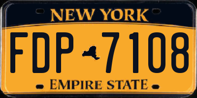 NY license plate FDP7108