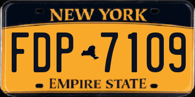 NY license plate FDP7109