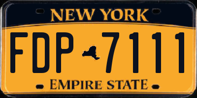 NY license plate FDP7111