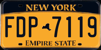 NY license plate FDP7119