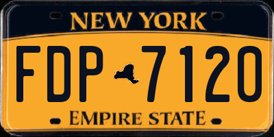 NY license plate FDP7120