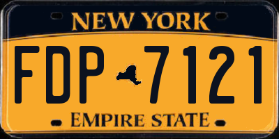 NY license plate FDP7121