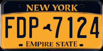 NY license plate FDP7124