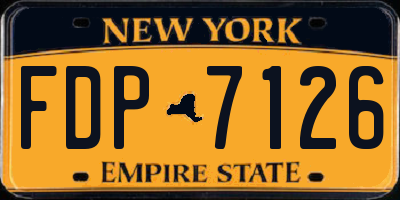 NY license plate FDP7126
