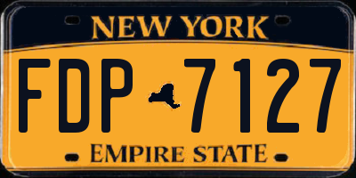 NY license plate FDP7127
