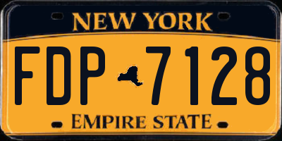 NY license plate FDP7128