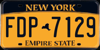 NY license plate FDP7129