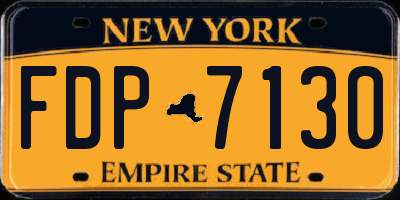 NY license plate FDP7130