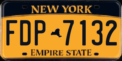 NY license plate FDP7132