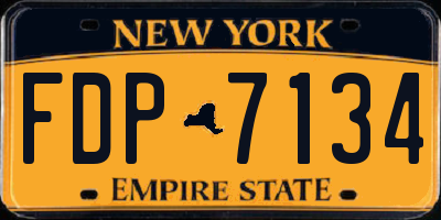NY license plate FDP7134
