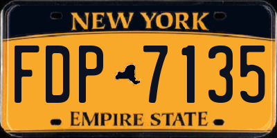 NY license plate FDP7135