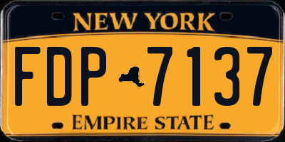 NY license plate FDP7137