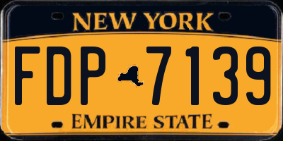 NY license plate FDP7139