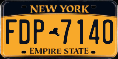 NY license plate FDP7140