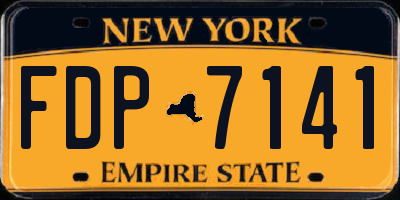 NY license plate FDP7141