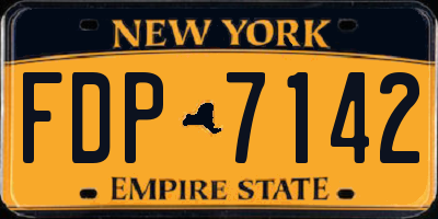 NY license plate FDP7142