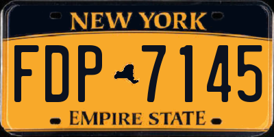 NY license plate FDP7145