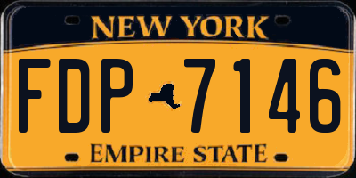 NY license plate FDP7146