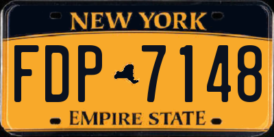 NY license plate FDP7148