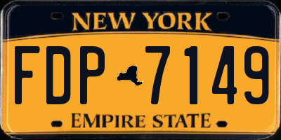 NY license plate FDP7149