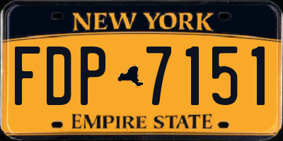 NY license plate FDP7151
