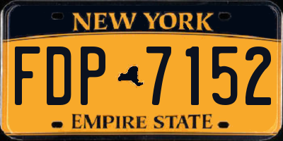 NY license plate FDP7152