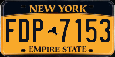 NY license plate FDP7153