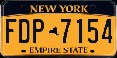 NY license plate FDP7154