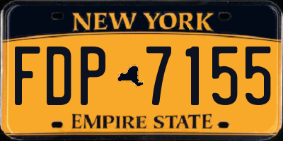 NY license plate FDP7155
