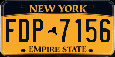 NY license plate FDP7156