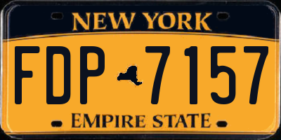 NY license plate FDP7157