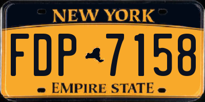 NY license plate FDP7158