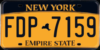 NY license plate FDP7159