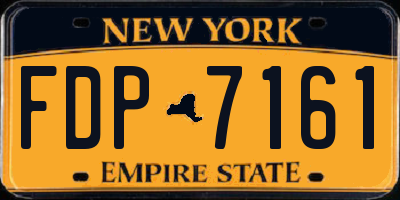 NY license plate FDP7161