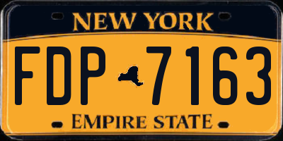 NY license plate FDP7163