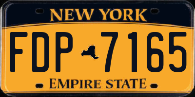 NY license plate FDP7165
