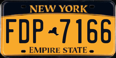 NY license plate FDP7166