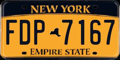 NY license plate FDP7167