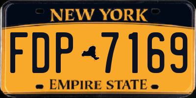 NY license plate FDP7169