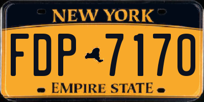 NY license plate FDP7170