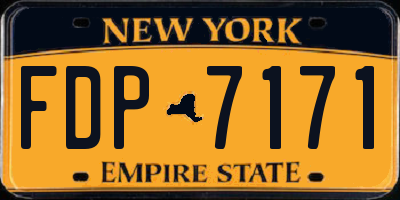 NY license plate FDP7171