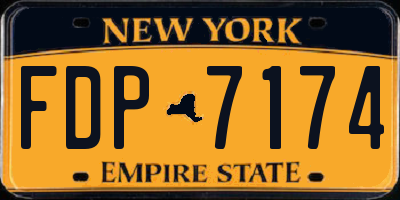 NY license plate FDP7174