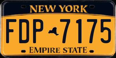 NY license plate FDP7175