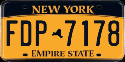 NY license plate FDP7178