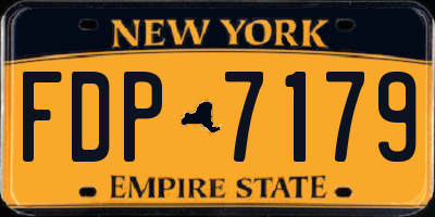 NY license plate FDP7179