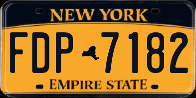 NY license plate FDP7182