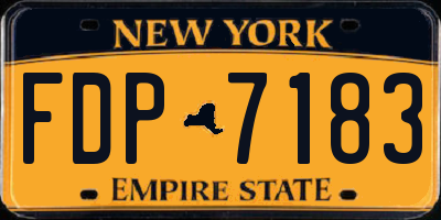 NY license plate FDP7183