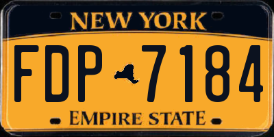 NY license plate FDP7184