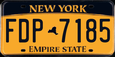 NY license plate FDP7185